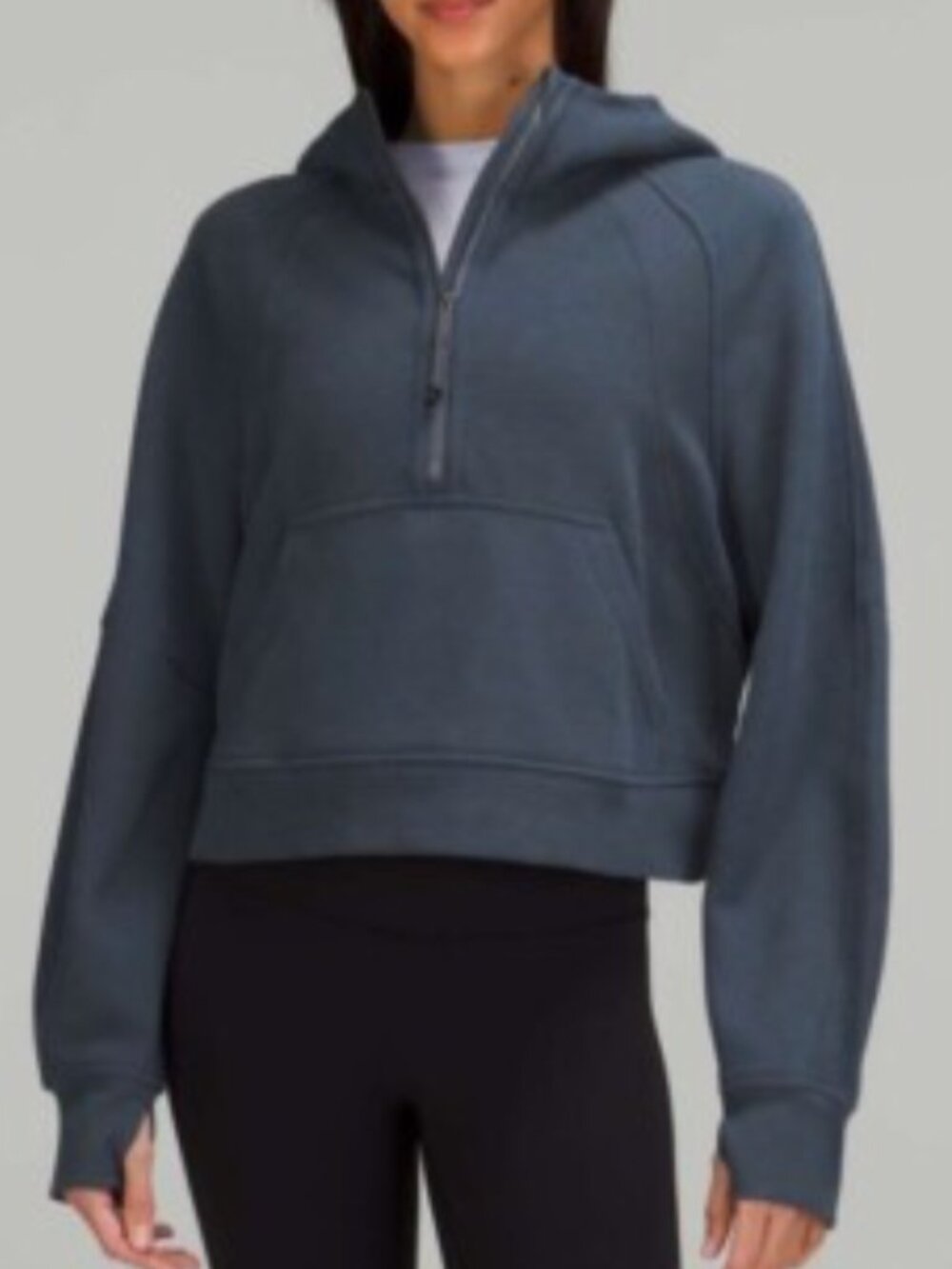 Lululemon Scuba Oversized Half-Zip Hoodie Iron Blue